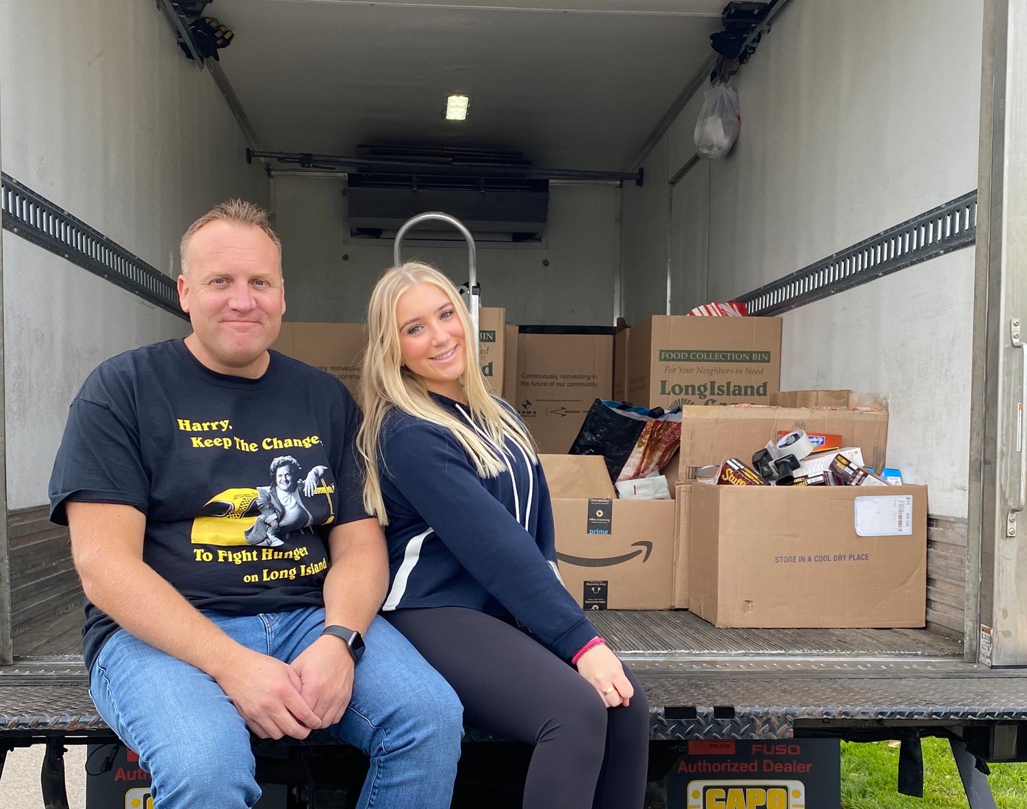 Josh Brown and his daughter, Tara, 16, a junior at John F. Kennedy High School, are in their third year of fundraising for Long Island Cares.